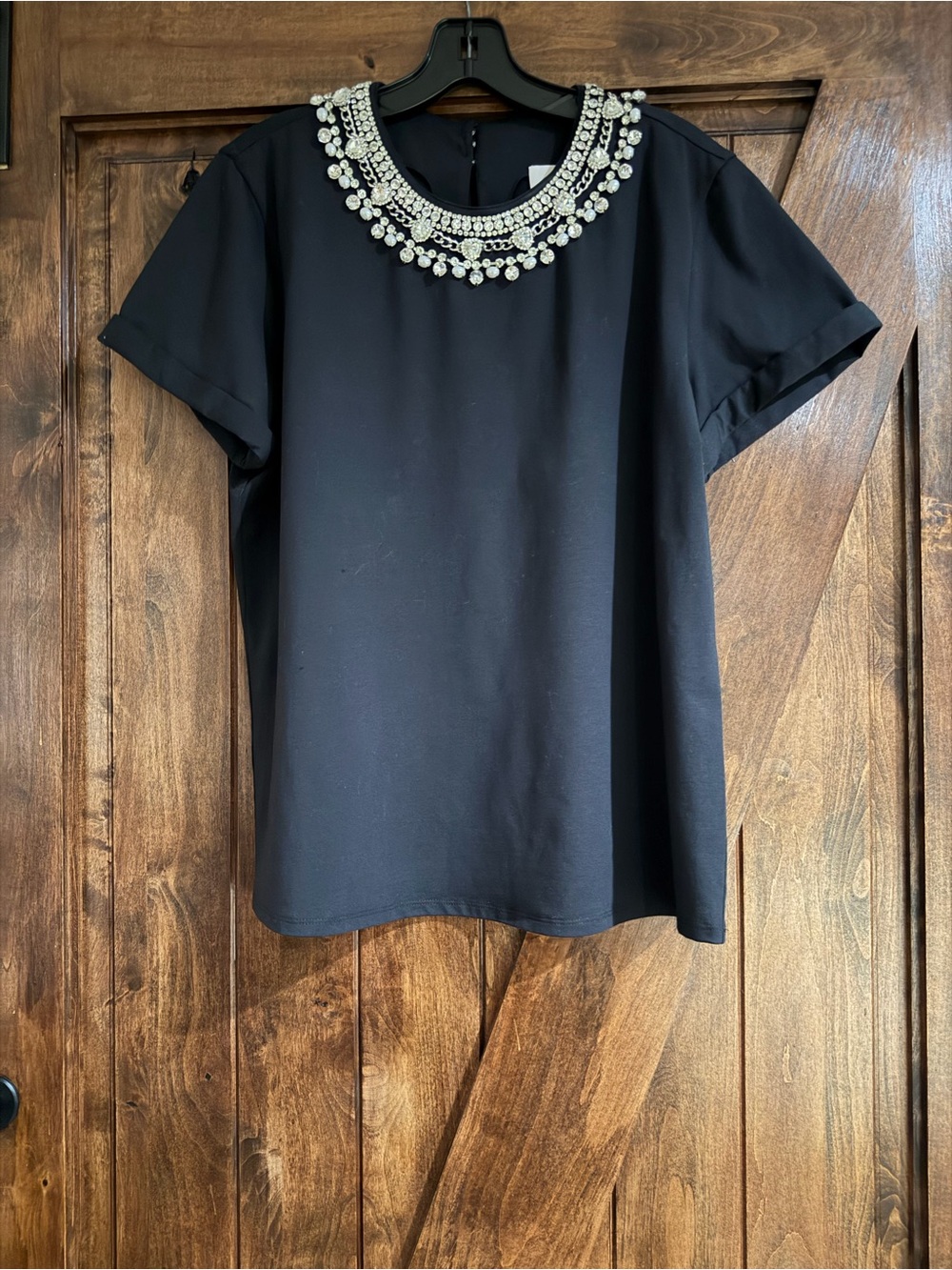 Cinq a Sept Necklace Shrunken Tee - Picture 6 of 9